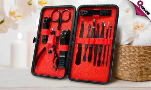 12-in-1 Manicure & Pedicure Tool Set!